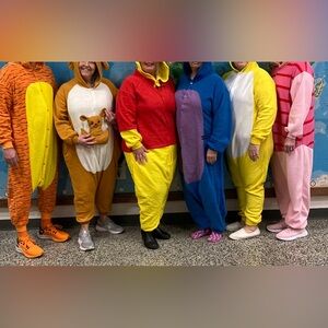 Colorful Winnie the Pooh Character Onesies